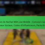 Codes de Rachat NBA Live Mobile : Concours sur les Réseaux Sociaux, Codes d’Influenceurs, Packs Bonus