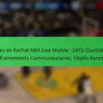 Codes de Rachat NBA Live Mobile : Défis Quotidiens, Événements Communautaires, Objets Rares