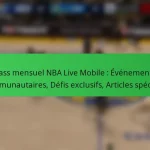 Pass mensuel NBA Live Mobile : Événements communautaires, Défis exclusifs, Articles spéciaux